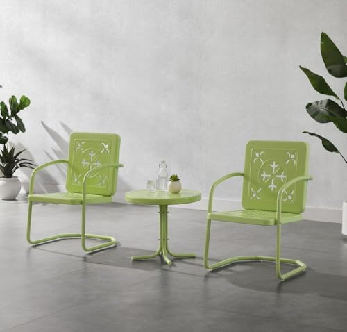 Crosley Furniture Azalea 3-Piece Retro Metal Outdoor Patio Chair Set