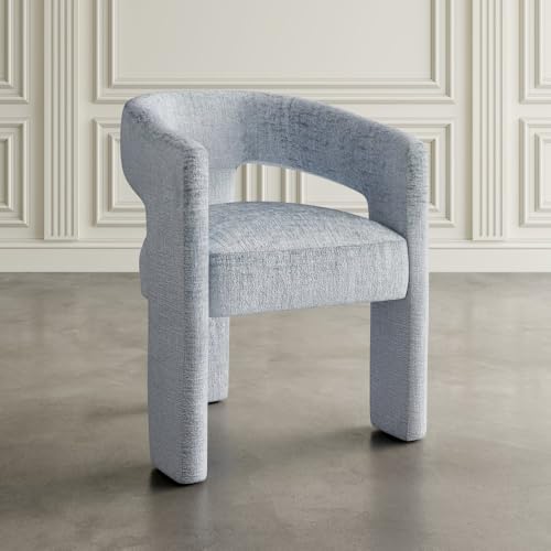 Jofran Gwen Jacquard Upholstered Accent Chair, Modern Luxury Plush Sculptural...