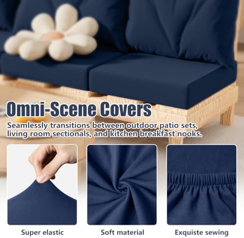 Large Patio Outdoor Cushion Covers, Stretch Couch Chair Furniture Slipcover
