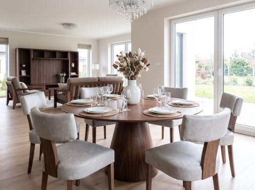 RIVOVA Mid Century Modern Dining Chairs Set of 4 PU Leather Upholstered Side ...