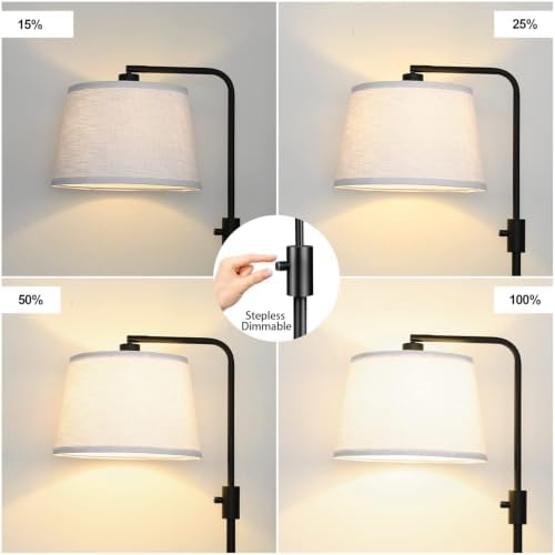 Nintiue 【Upgraded】 Dimmable Floor Lamp, 1000 Lumens LED Bulb Included, Arc Fl...
