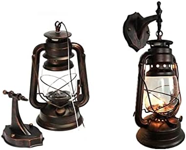 Rustic Wall Sconce Lantern Light, Vintage Wall Light Fixture with E26 Base,wi...
