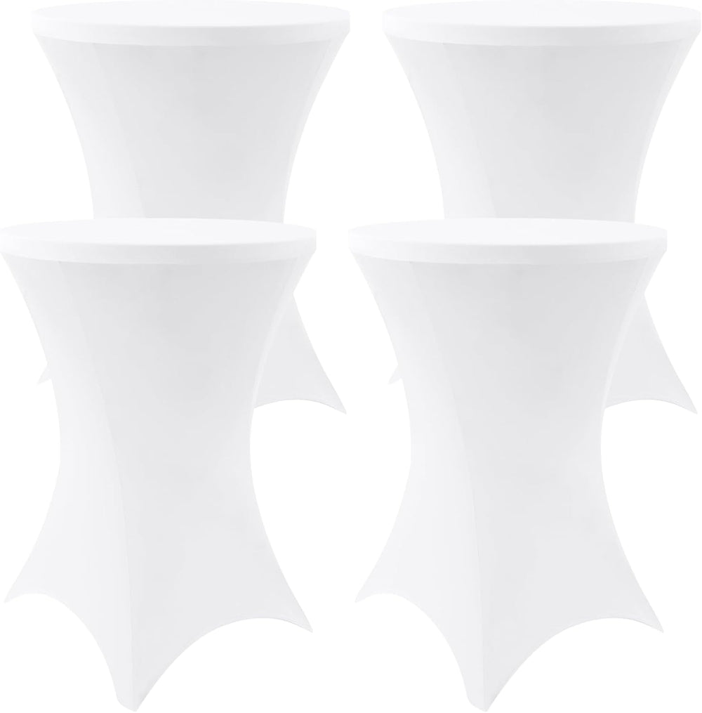 Moosfor Spandex Cocktail Table Covers 4 Pack, Elastic Fitted Stretch Table Cl...