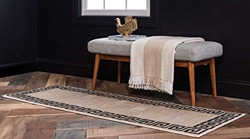 Unique Loom Athens Collection Classic Geometric Modern Border Design Area Rug...