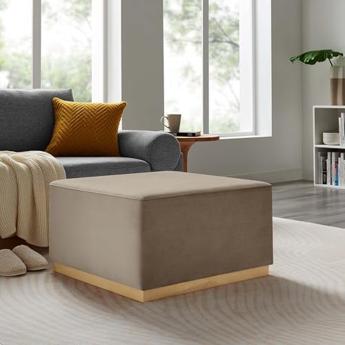 Modway Large 28" Square Performance Velvet Upholstered Upholstered Ottoman