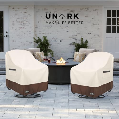 Outdoor Swivel Patio Chair Cover 4 Pack,600D Waterproof Heavy Duty Outdoor Ch...