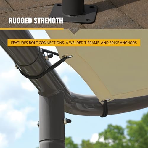 ShelterLogic 10' x 6' Solano Gazebo Slanted Canopy Charcoal Carbon St...