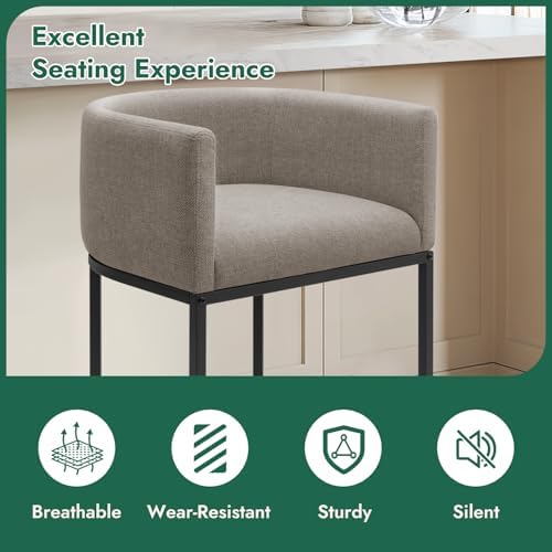 Counter Height Bar Stools Set of 2, 24 Inch Seat Height Barstools for Dining ...