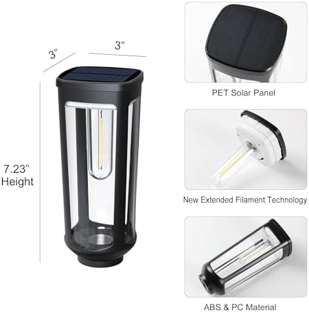 JEJOT Solar Pathway Lights Outdoor Waterproof, 4 Pack Solar Walkway Lights