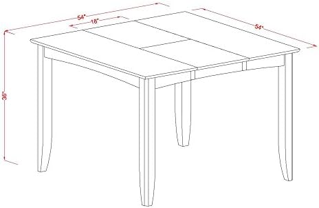 East West Furniture FAIR9-CAP-W 9 Piece Counter Height Pub Set Includes a Squ...