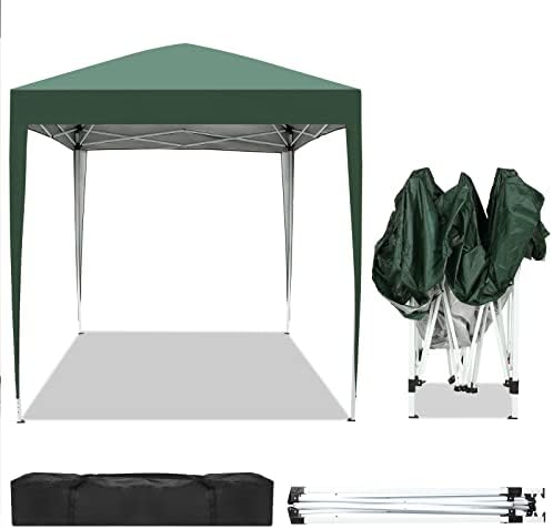 6.5x6.5ft Outdoor Pop Up Canopy Tents,Portable Instant Folding Gazebo,Green