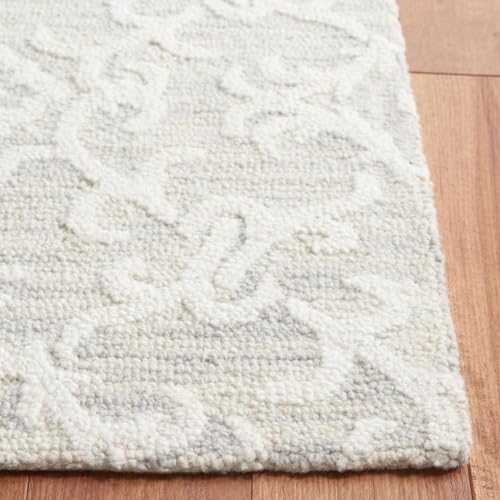 SAFAVIEH Blossom Collection Area Rug - 10' x 14', Grey & Ivory, C...