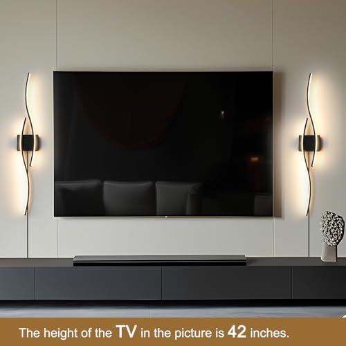 Daunton Modern Plug in Wall Sconces Set of Two, RC Dimmable LED Plug in Wall ...