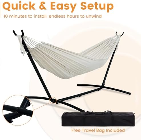 Lazy Daze Portable Hammock with Stand, Free Standing Hammocks for Indoor Outd...