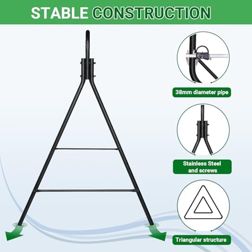 Premium A-Frame Swing Stand, Heavy Duty 660LB Capacity for Hammocks and Hangi...