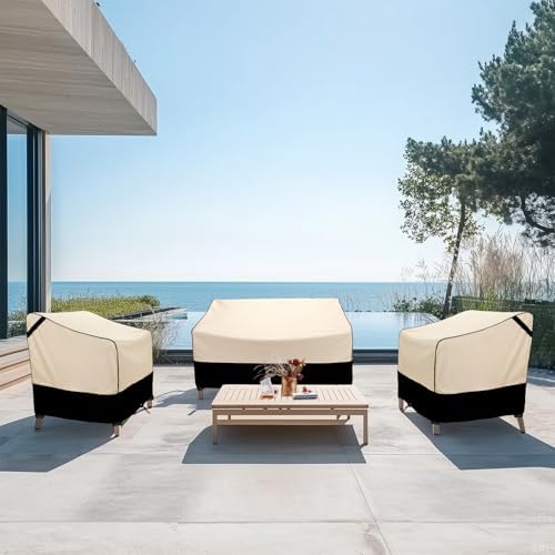 FORSPARK Outdoor Swivel Chair Covers Waterproof, Heavy-Duty Patio Cover