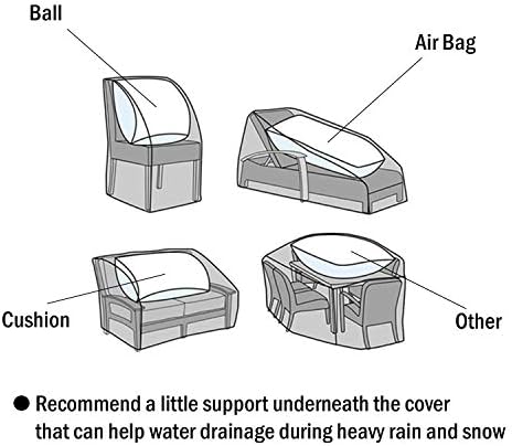 F&J Outdoors Patio Chair Covers, Grey, 40" W x 40" D x 36"...