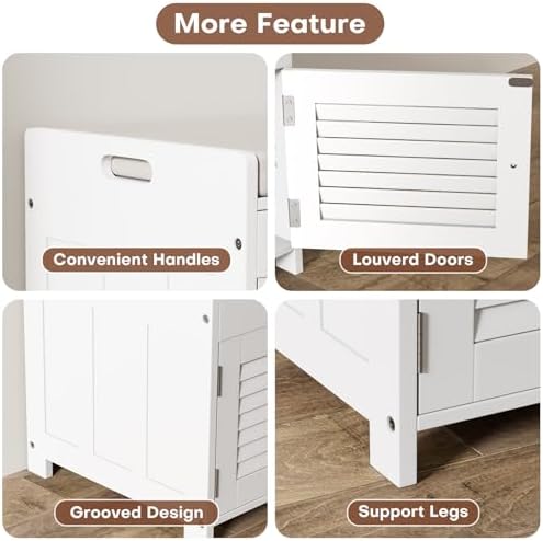 WARMHONIU Shoe Storage Bench with Lift Top Storage & Cushioned Seats