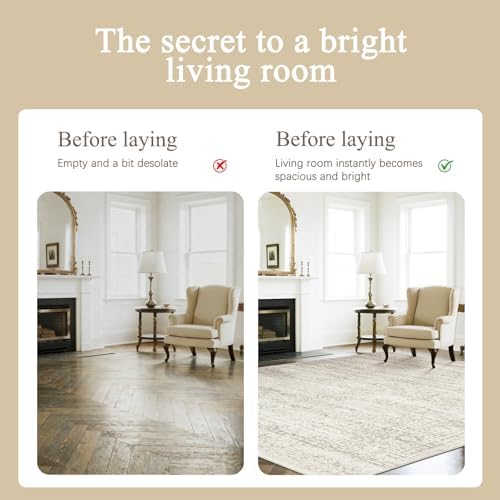 Washable Rugs 8x10 Area Rugs for Living Room,Bedroom,Dining Room Carpet