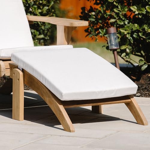 Titan Great Outdoors Grade A Teak Adirondack Chair with Footstool for Backyar...