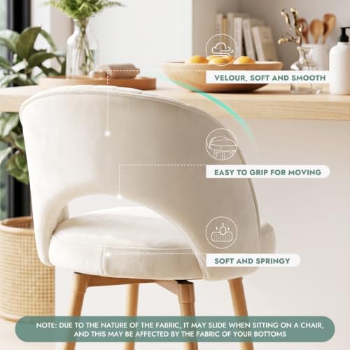 Swivel Bar Stools Set of 3, Counter Height Barstools for Kitchen Island, 26&q...