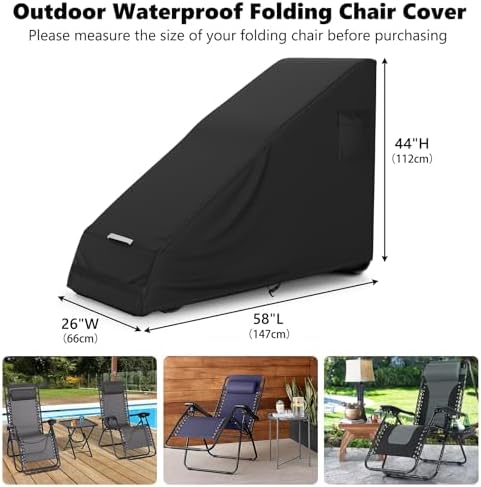 AKEfit 1 PCS Zero Gravity Chair Cover,Outdoor Waterproof Folding Lounge Chair...