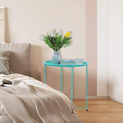 Garden 4 you End Table Set of 2, Outdoor Side Table, Small Patio Table Metal ...