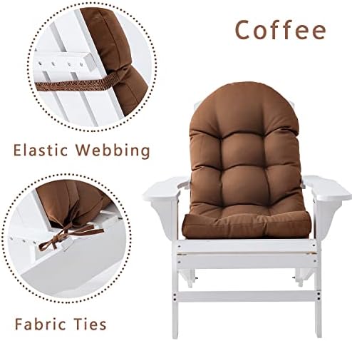 Enipate Weather Resistant Cushions for Adirondack Chair High Back Indoor Outd...
