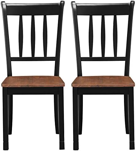 GIANTEX Wood Dining Chairs Set of 4, Armless Kitchen Chairs