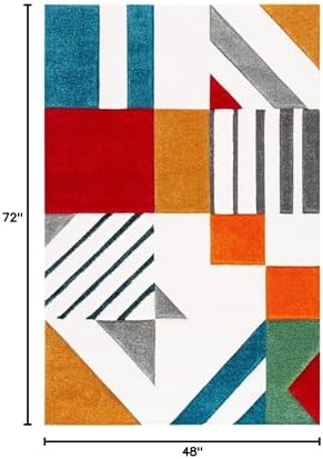 SAFAVIEH Hollywood Collection Accent Rug - 4' x 6', Ivory & Peaco...