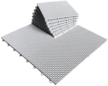 SnapLock DuraGrid 12"x12" Interlocking Deck Tiles, 40 Pack, Gray