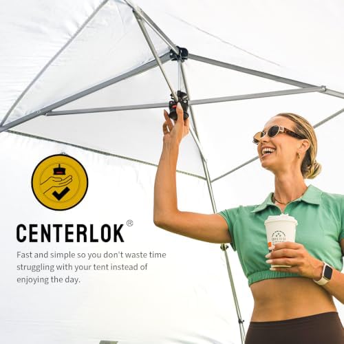 CROWN SHADES 10X10 Commercial Pop Up Canopy Tent with Sidewalls, Gray