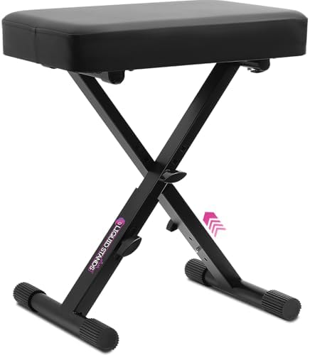 Liquid Stands Foldable Adjustable Piano Bench X-Style for Musicians
