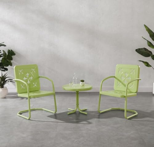 Crosley Furniture Azalea 3-Piece Retro Metal Outdoor Patio Chair Set