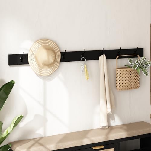 Rattan Narrow Entryway Bench with Shoe Storage, 4 Drawers & Coat Rack, Mi...