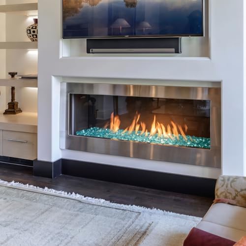 Skyflame 1/4-Inch Caribbean Blue Reflective Fire Glass, 10 Pound