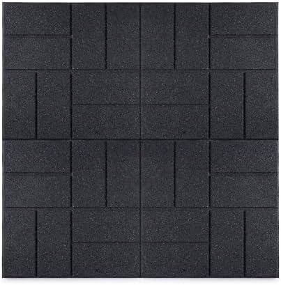 Playsafer Brick Rubber Interlocking Tiles | 16 X 16 | Easy Install for Indoor...