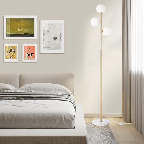 vallerico 3-Globe Mid Century Modern Floor Lamps for Living Room