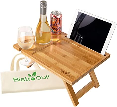 Portable Wine Table, a Folding Mini Picnic Snack Tray for the Beach, Camping,...