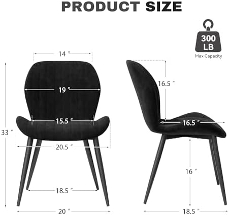 Dining Chairs Set of 6 Modern Velvet Dining Room Chairs Upholstered Dining Ch...