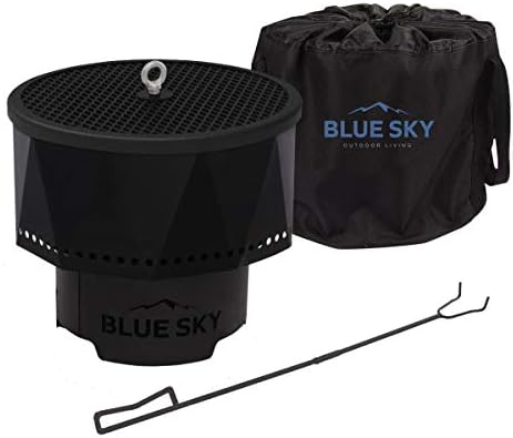 Blue Sky Outdoor Living Ridge Portable Fire Pit, Smokeless Fire Pit with Spar...