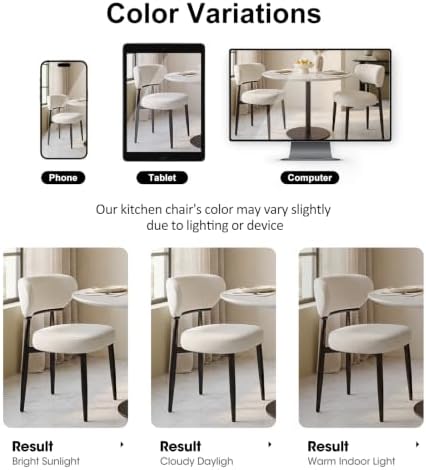 Dining Chairs Set of 2, Modern Upholstered Fabric Dining Chairs