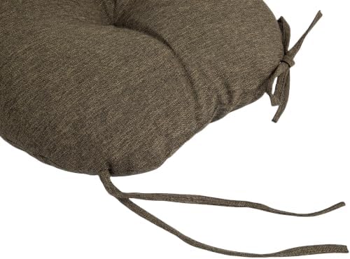FUNHOME Outdoor Round Bistro Chair Cushions Set of 2, 15x15x4Inch-Brown