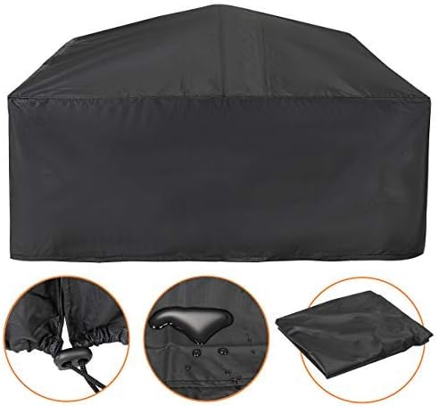 32 Inch Outdoor Fire Pit with Spark Screen Lid and Waterproof Cover, Square M...
