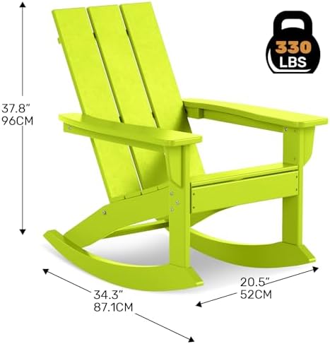 Costaelm Outdoor Adirondack Chair, All Weather Resistant Lawn Chairs Balcony ...