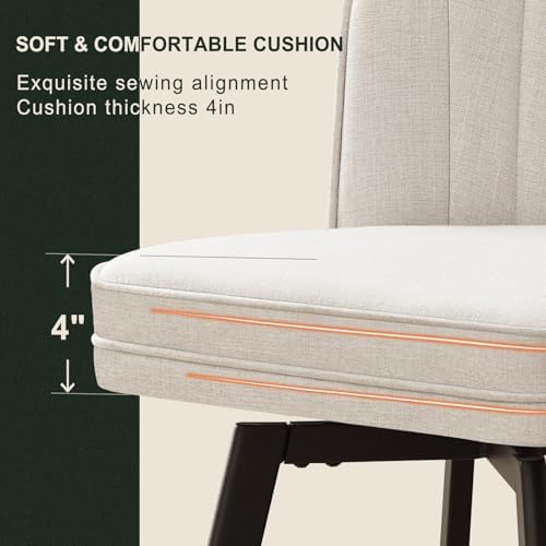 SAECKBERG Swivel Counter Height Bar Stools Set of 2, 26'' Modern Bars...