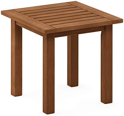 Furinno TIOMAN Outdoor Square Patio Table, Natural