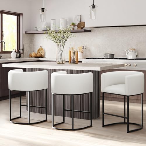 Counter Height Bar Stools Set of 2, 24 Inch Seat Height Barstools for Dining ...