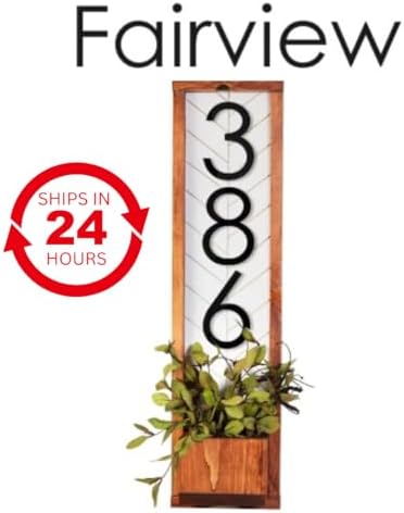 Fairview Customizable Vertical Address Sign Planter for your House, Vertical ...