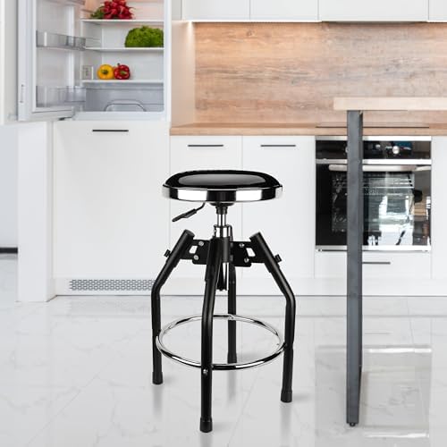WORKPRO Heavy Duty Adjustable Hydraulic Shop Stool,Garage Bar Stool, 29in to ...